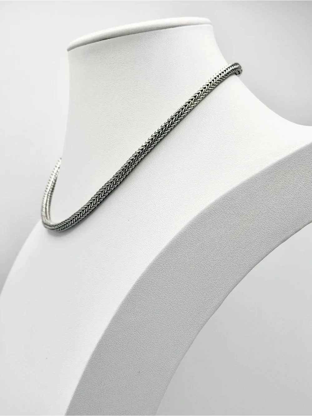 Silpada Rare HTF Sterling Silver Thick 17” Wheat Collar Chain w/Lobster Claw